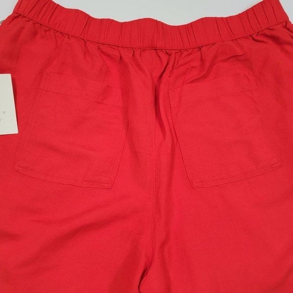 Women's Mid-Rise Linen Pull-on Shorts - a New Day L - Picture 5 of 8